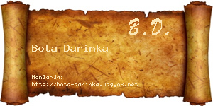 Bota Darinka névjegykártya